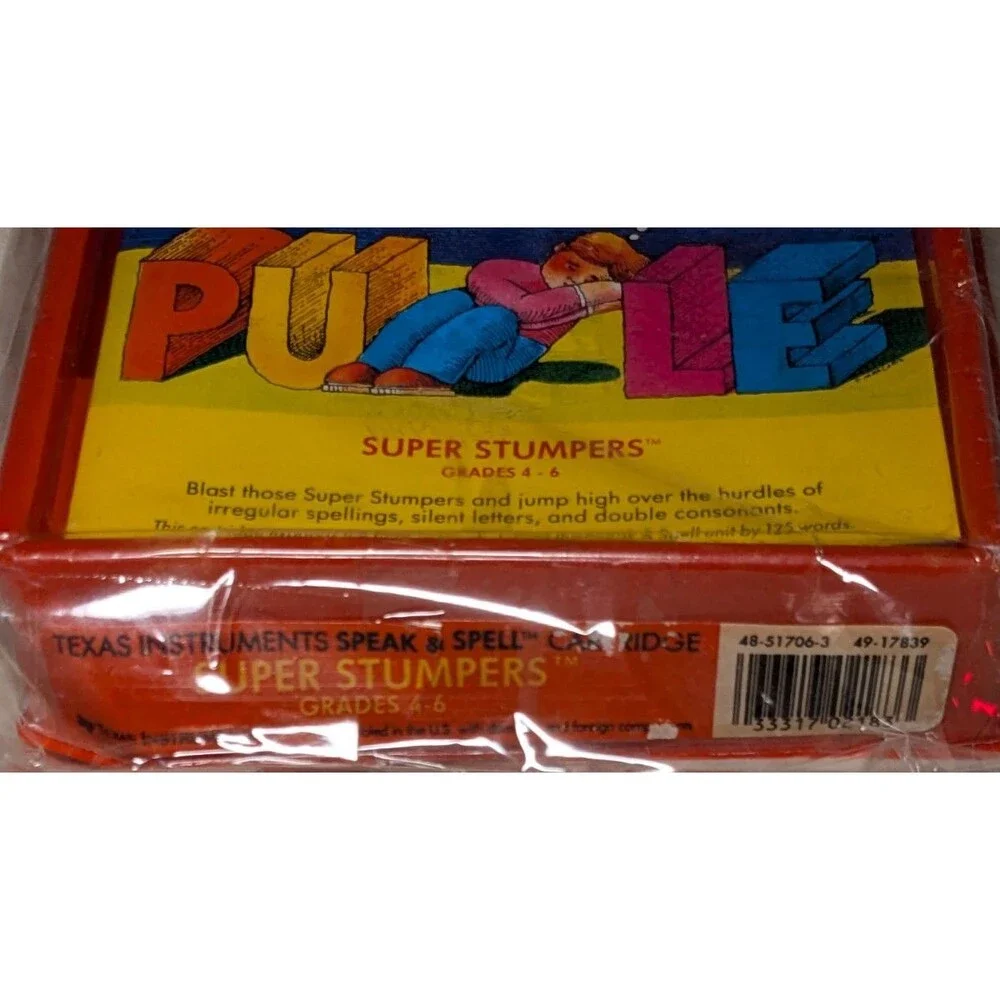 VTG NEW Texas Instruments Puzzle Super Stumpers Cartridge for Speak & Spell